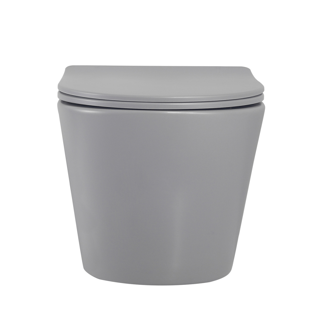 Унитаз Abber Bequem AC1102MG подвесной серый матовый, безободковый