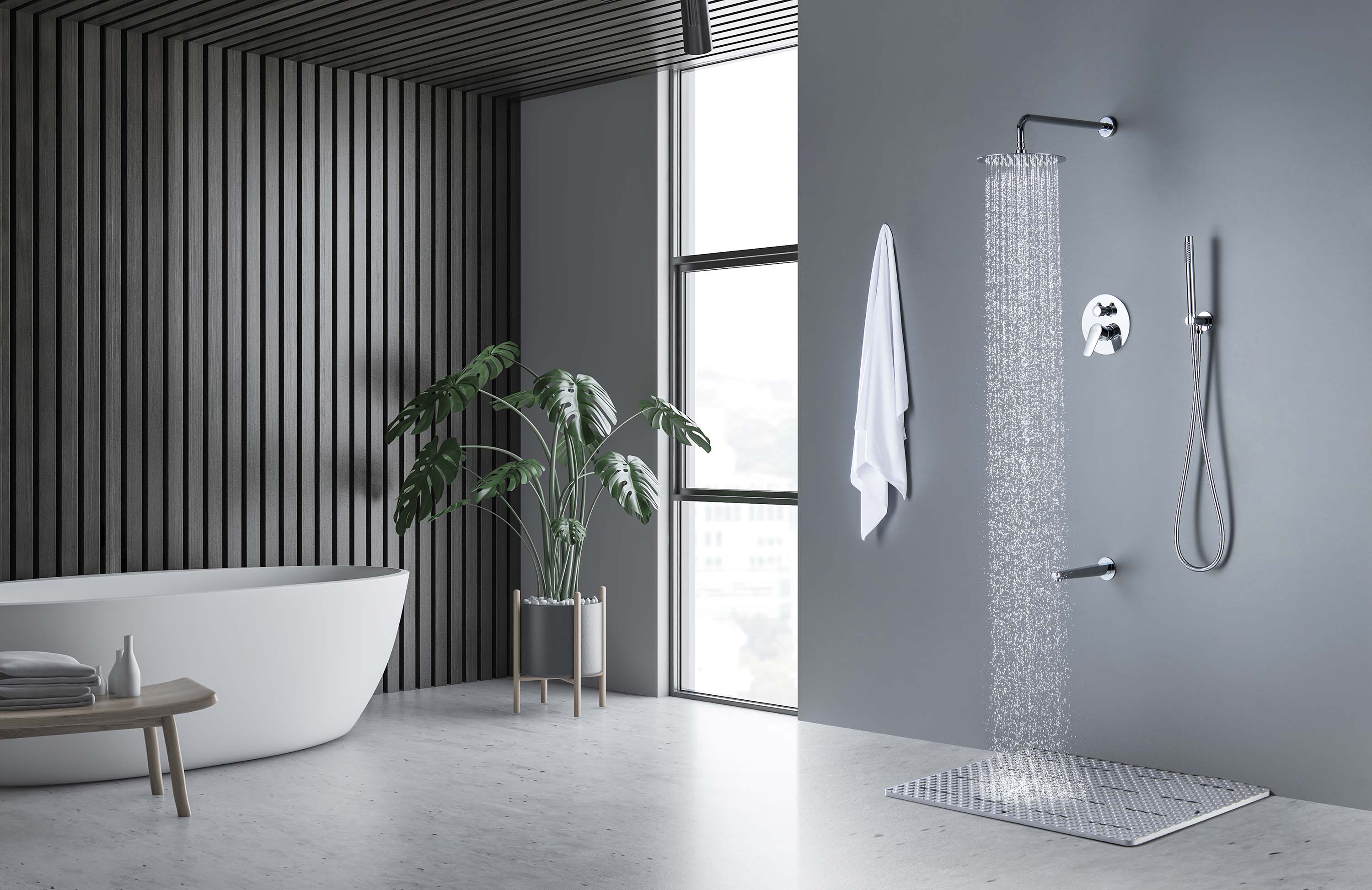 Set 4 в 1 душевой комплект Aquatek Бетта AQ1173CR