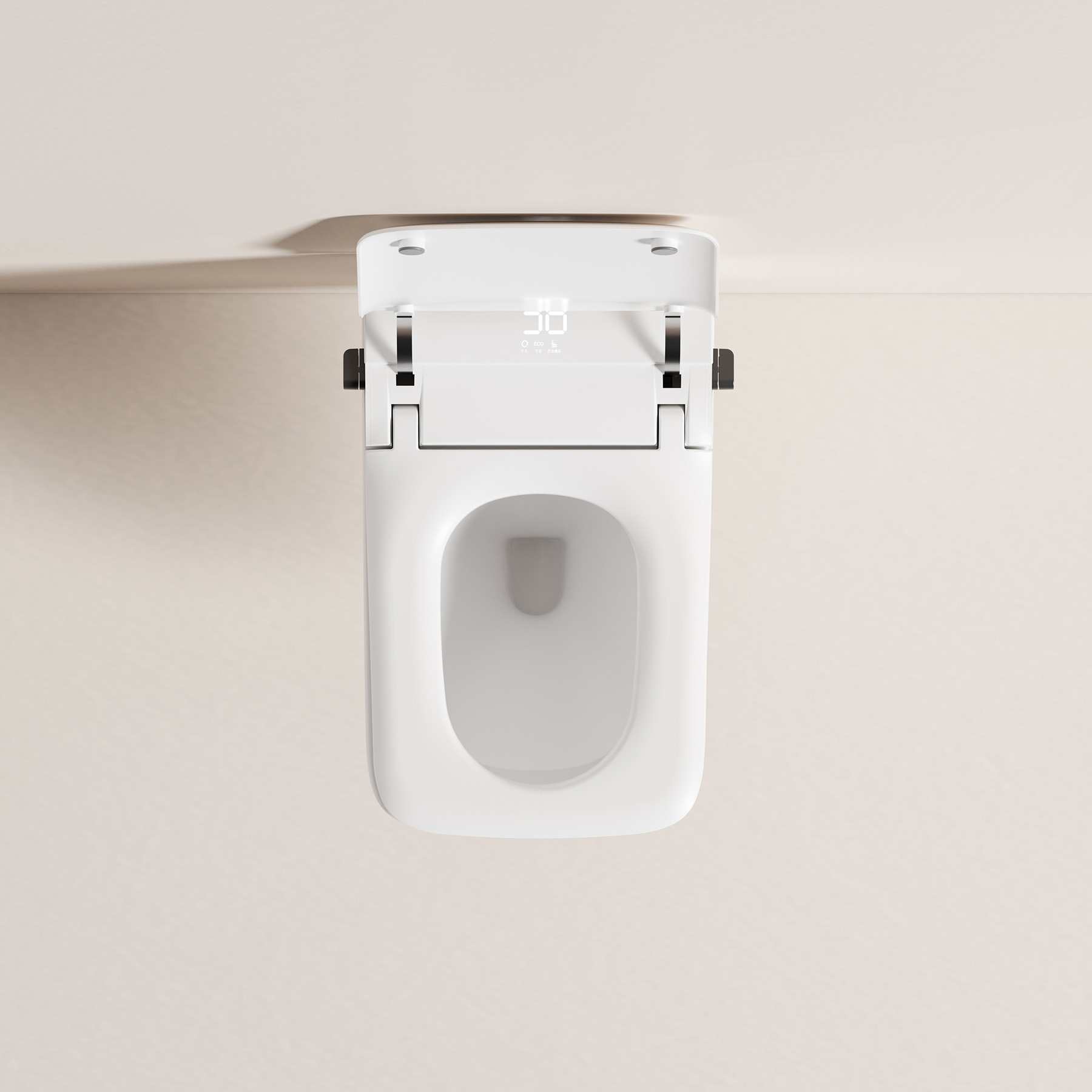 Электронный унитаз-биде Abber Rechteck AC1215S подвесной белый