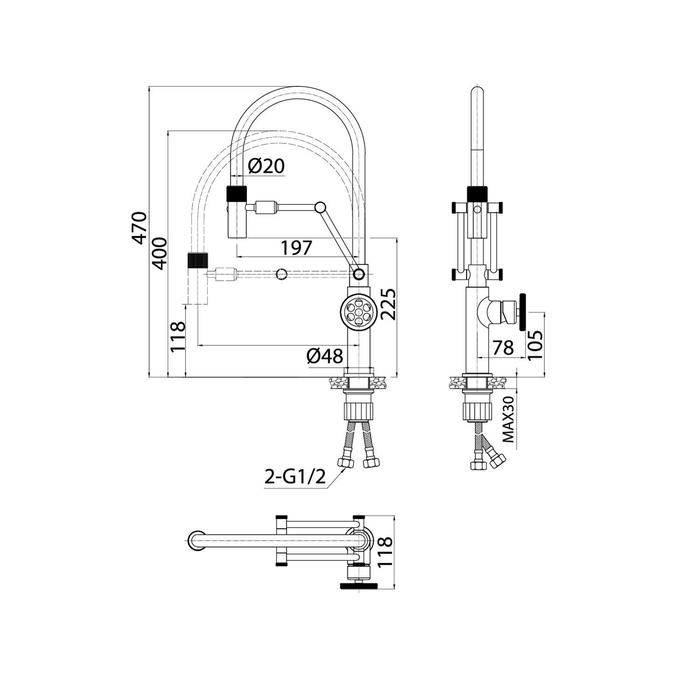 Смеситель для кухни Iddis Grange GRAMGFLi05