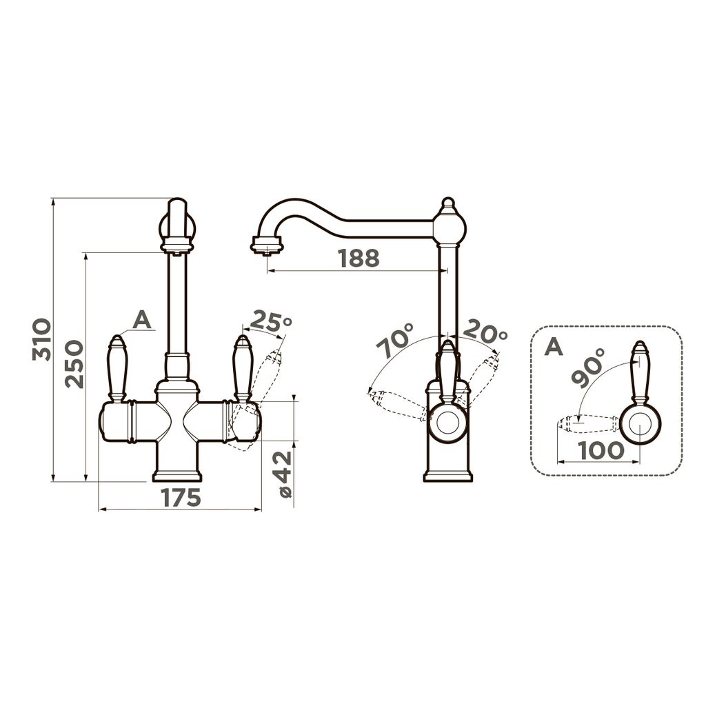 Смеситель Omoikiri Tottori-AB 4994009 для кухни