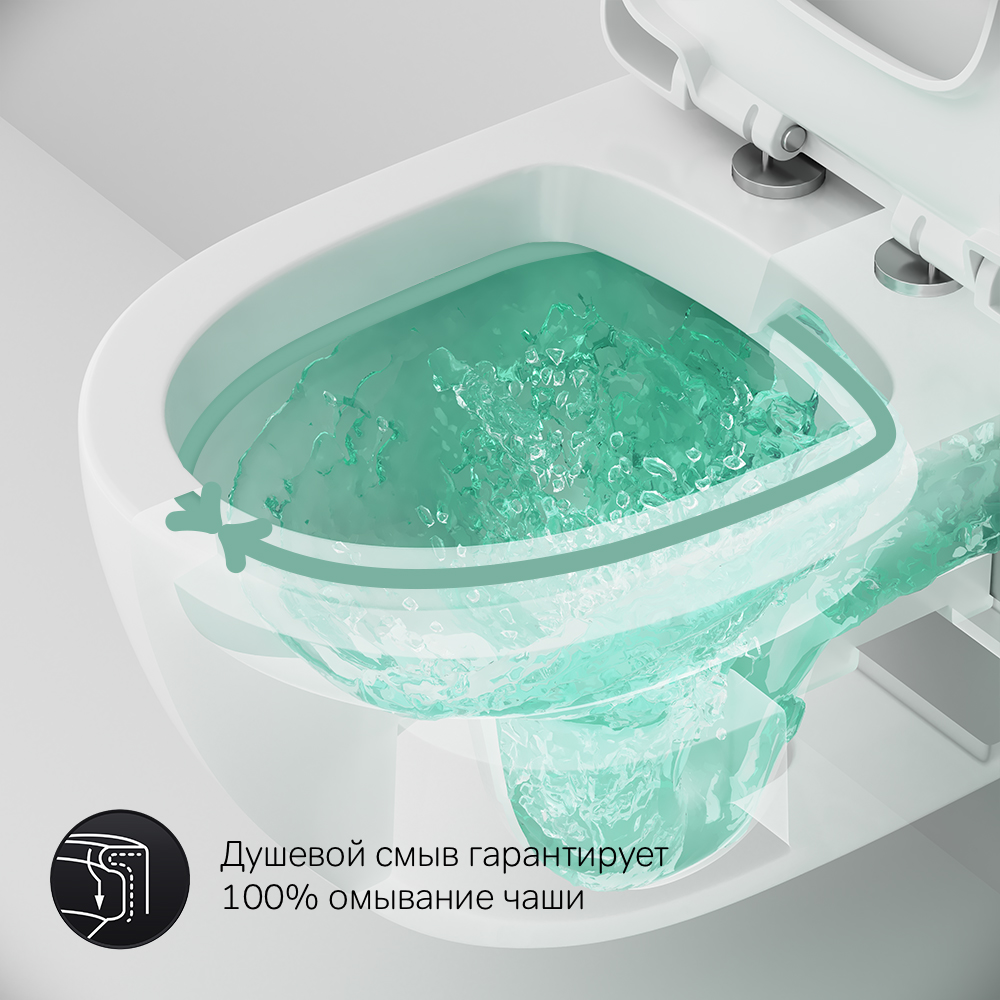 Унитаз подвесной AM.PM Awe с быстросъемным сиденьем микролифт