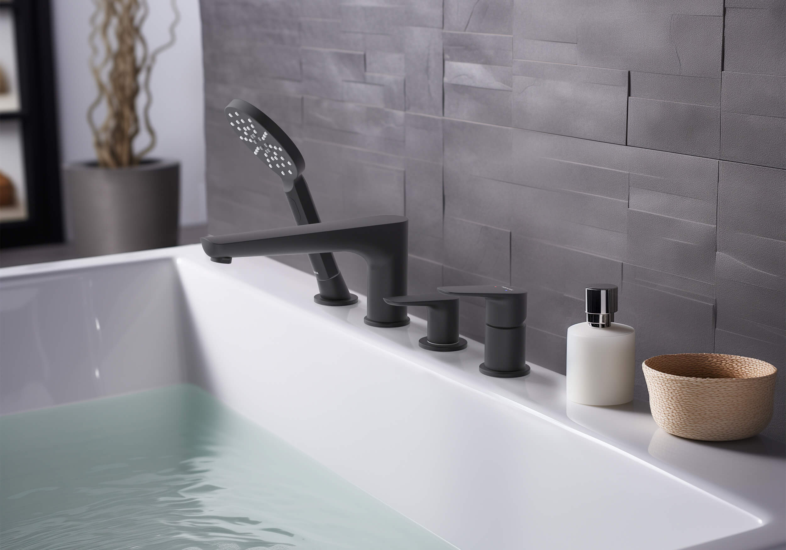 Смеситель Aquatek Вега AQ1148MB на борт ванны