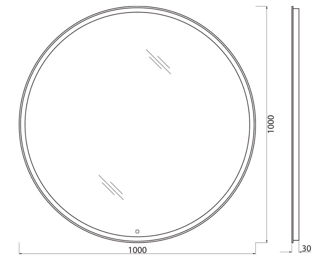 Зеркало BelBagno SPC-RNG 100 с сенсорным выключателем и подогревом
