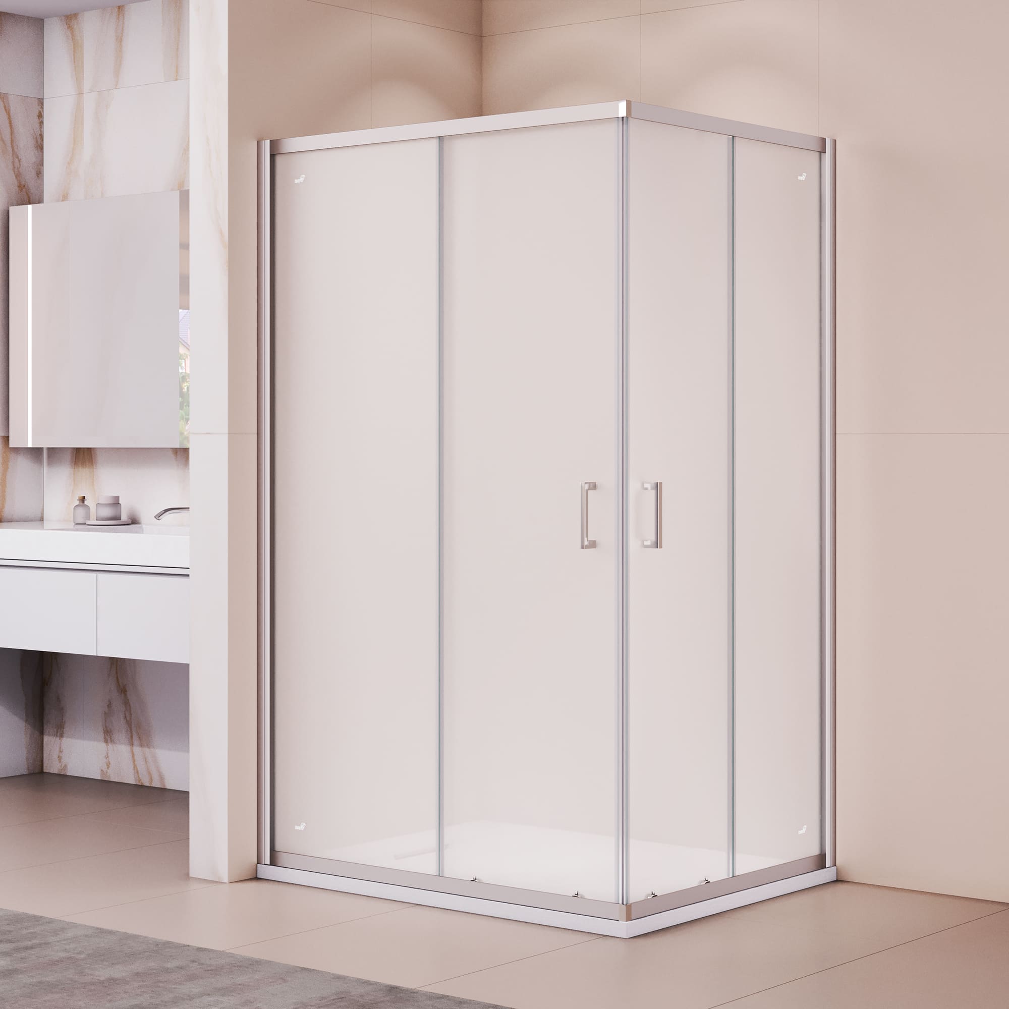 Душевой уголок RGW PA-040 90х100 матовое-сатинат