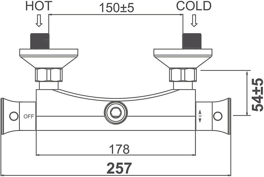 Смеситель для душа термостатический D&K Bayern Potsdam DA2113101 хром