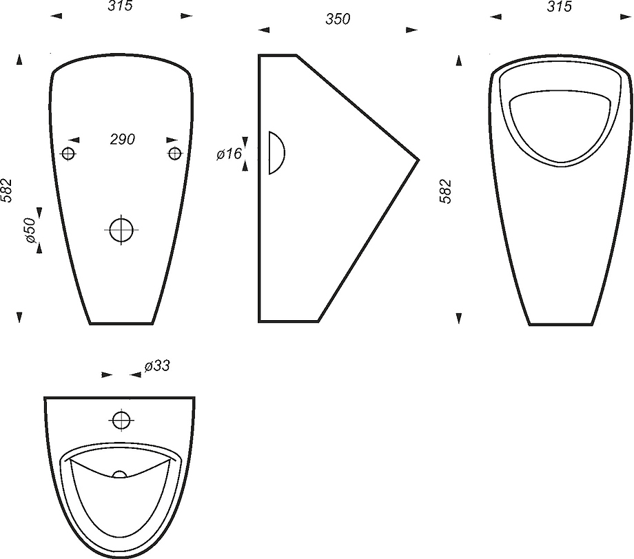 Писсуар Sanita luxe Long LNGSLUR01