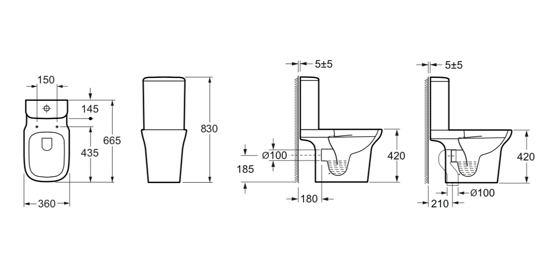 Напольный унитаз Lavinia Boho Bristol Rimless 3305001R