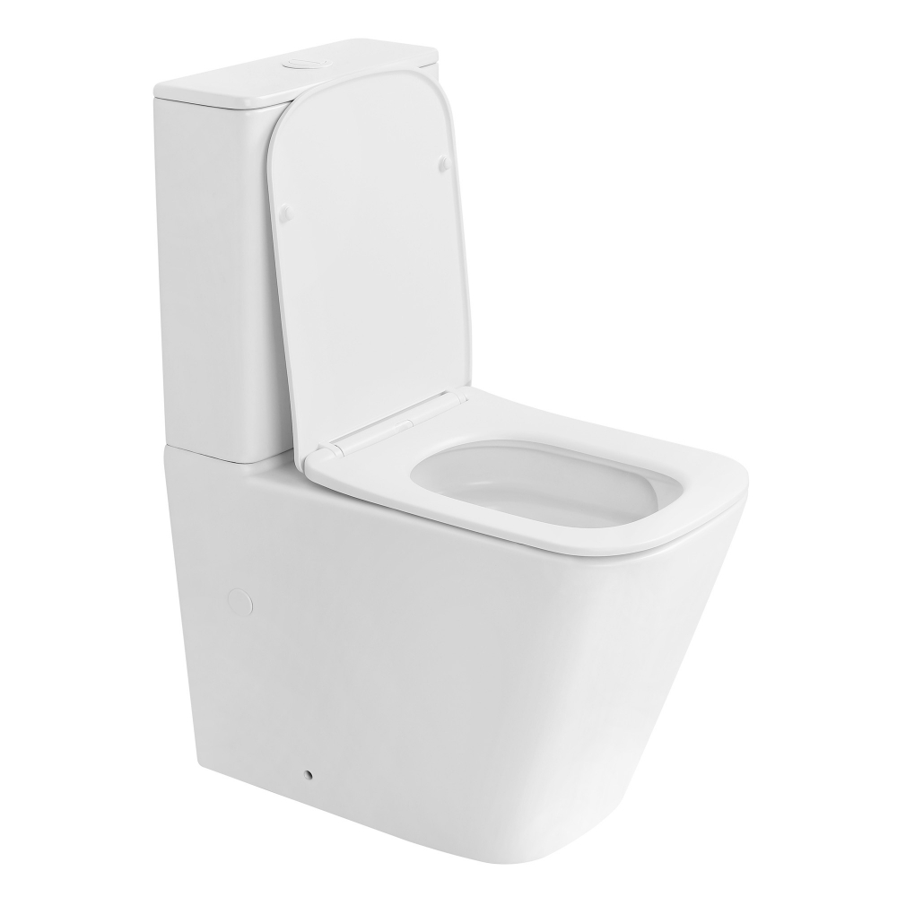 Унитаз Abber Rechteck AC1210TMW компакт белый матовый, безободковый, смыв торнадо