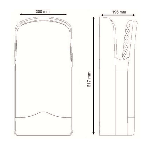 Сушилка для рук Nofer V-JET TRIBLADE 01305.AS