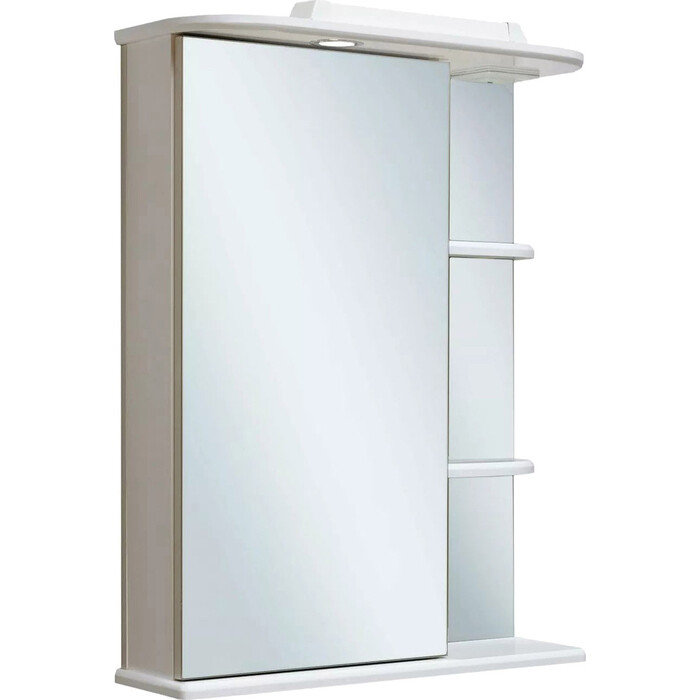 Зеркальный шкаф Runo Магнолия 50х75 левый, белый