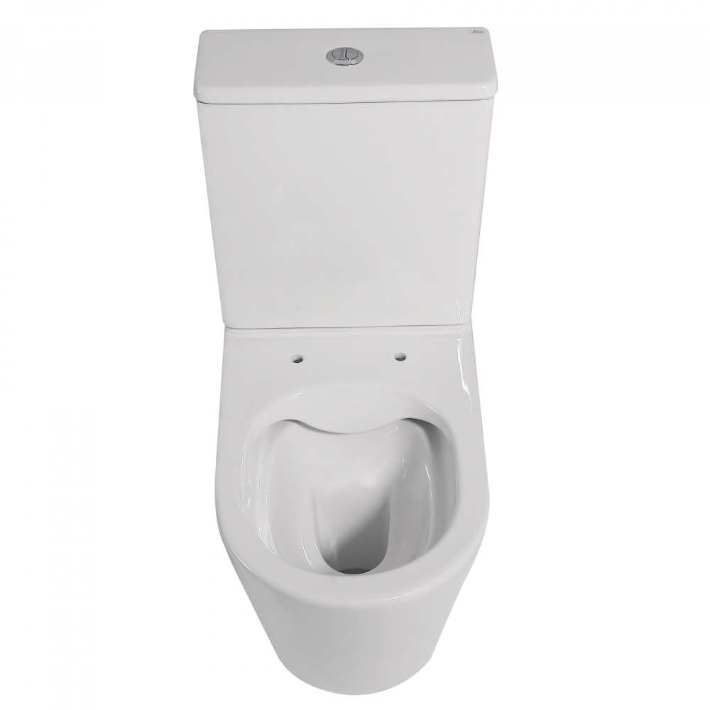 Унитаз Abber Bequem AC1112 компакт белый, безободковый