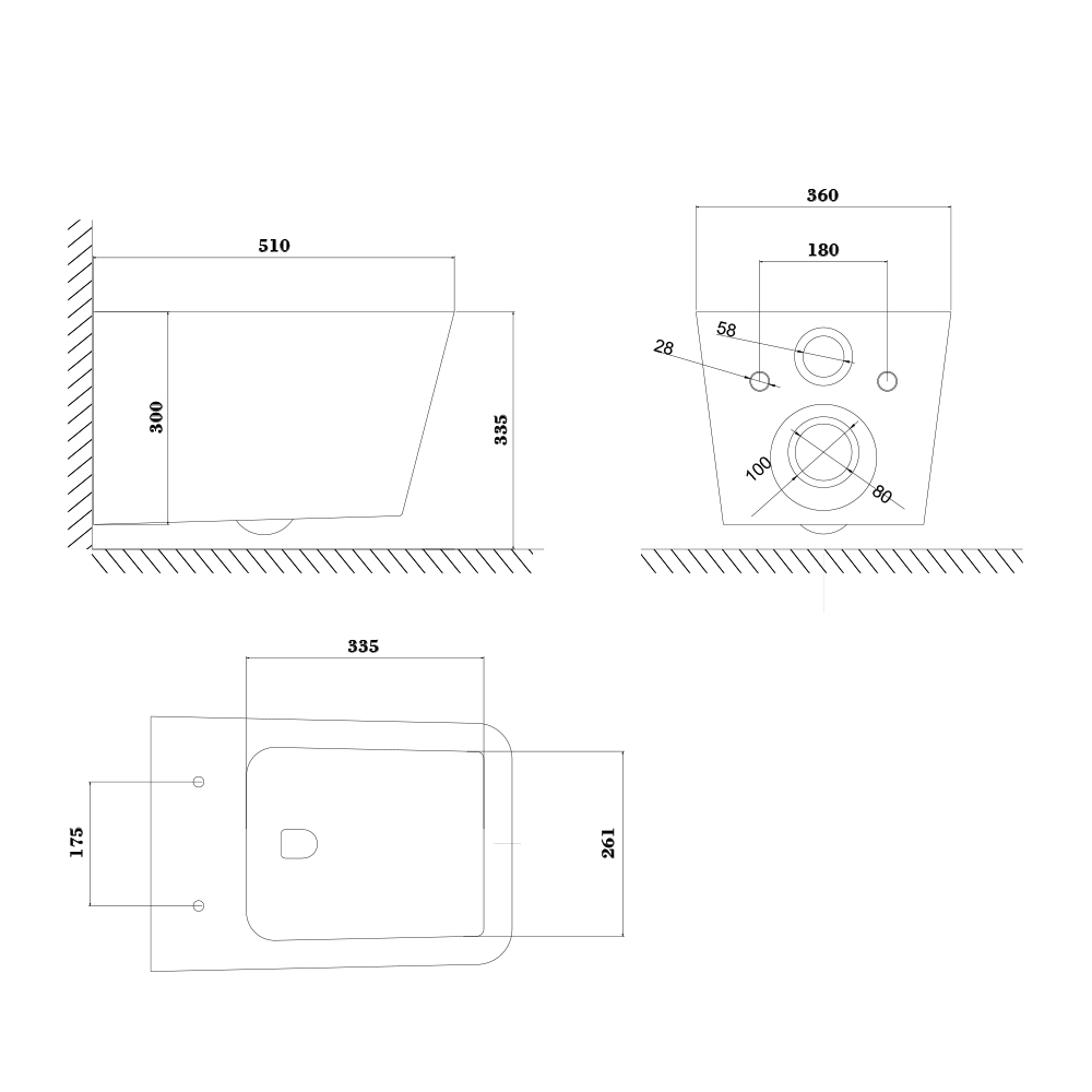 Унитаз подвесной Olive's Porto PR30116DP