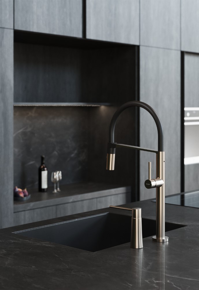 Диспенсер для кухни встраиваемый Boheme BLACK 630-B