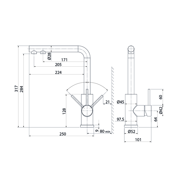 Смеситель для кухни Iddis Rule RULBLLFi05