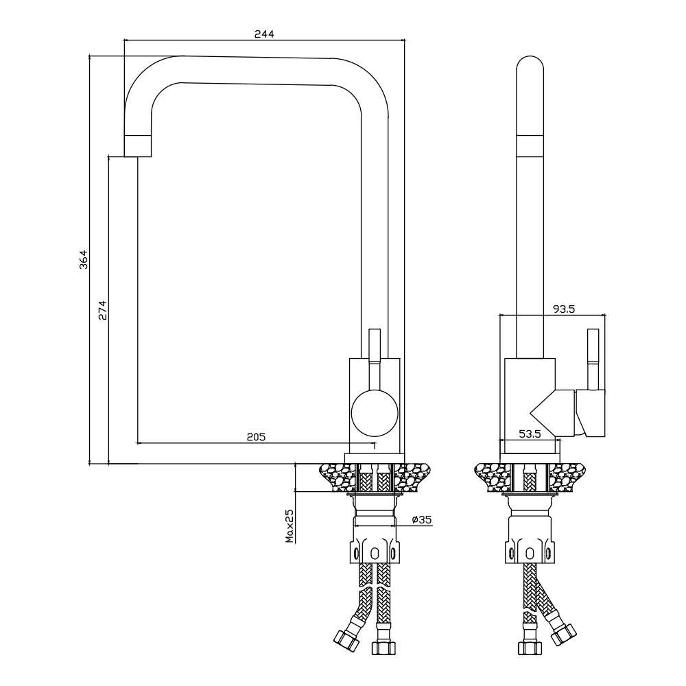 Смеситель для кухни Olive's Balear 13435-2BL