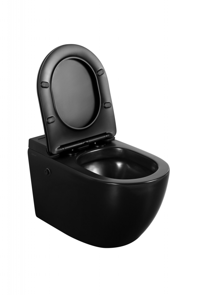 Унитаз Abber Bequem AC1108PMB подвесной черный матовый с импульсным смывом