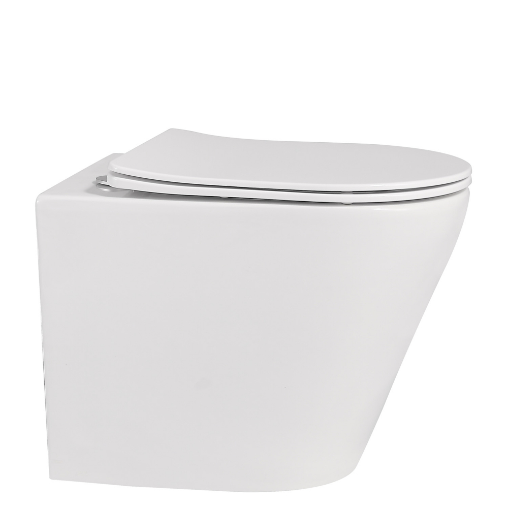 Унитаз Abber Bequem AC1113 приставной белый, безободковый