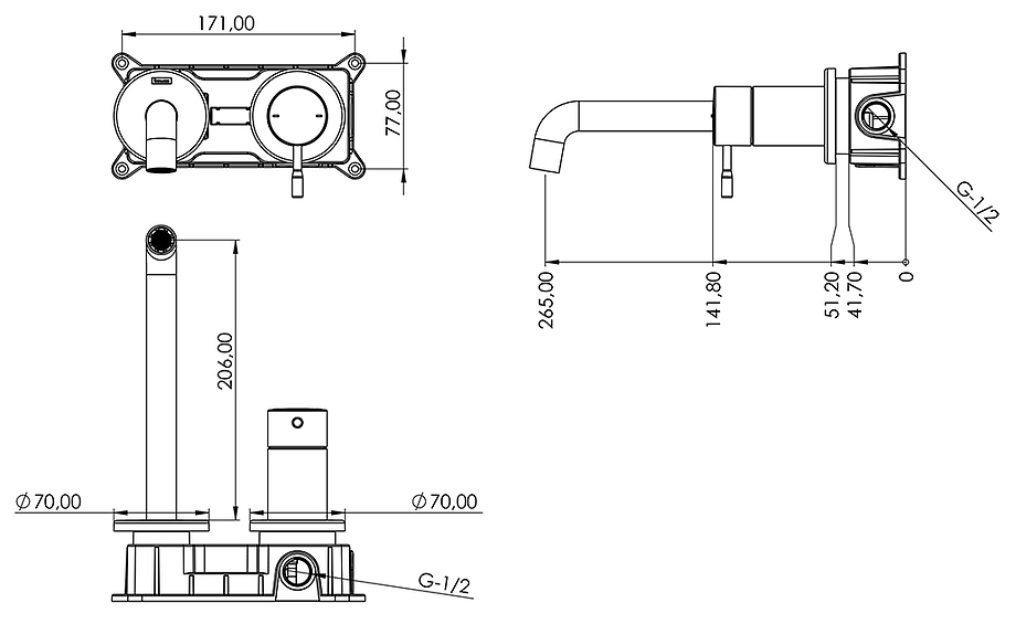 Смеситель для кухни Teska Atlas E5708