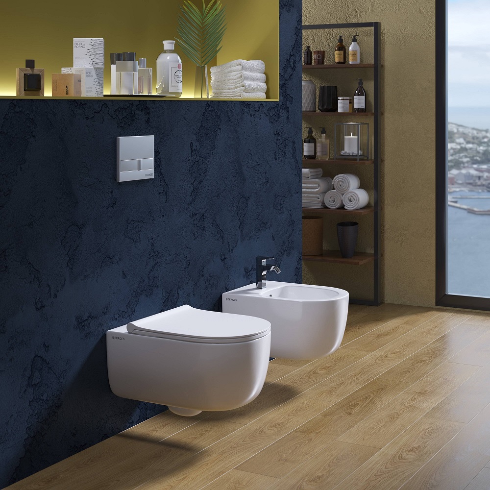 Унитаз подвесной Berges EGO 082111 безободковый, белый