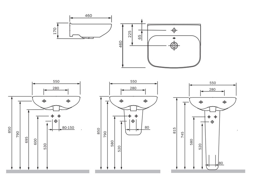 Раковина подвесная AM.PM Like 55 см