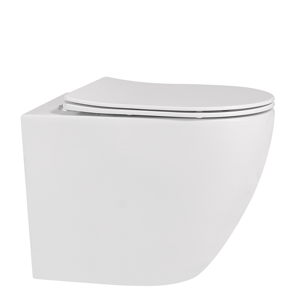 Унитаз Abber Bequem AC1111 приставной белый, безободковый