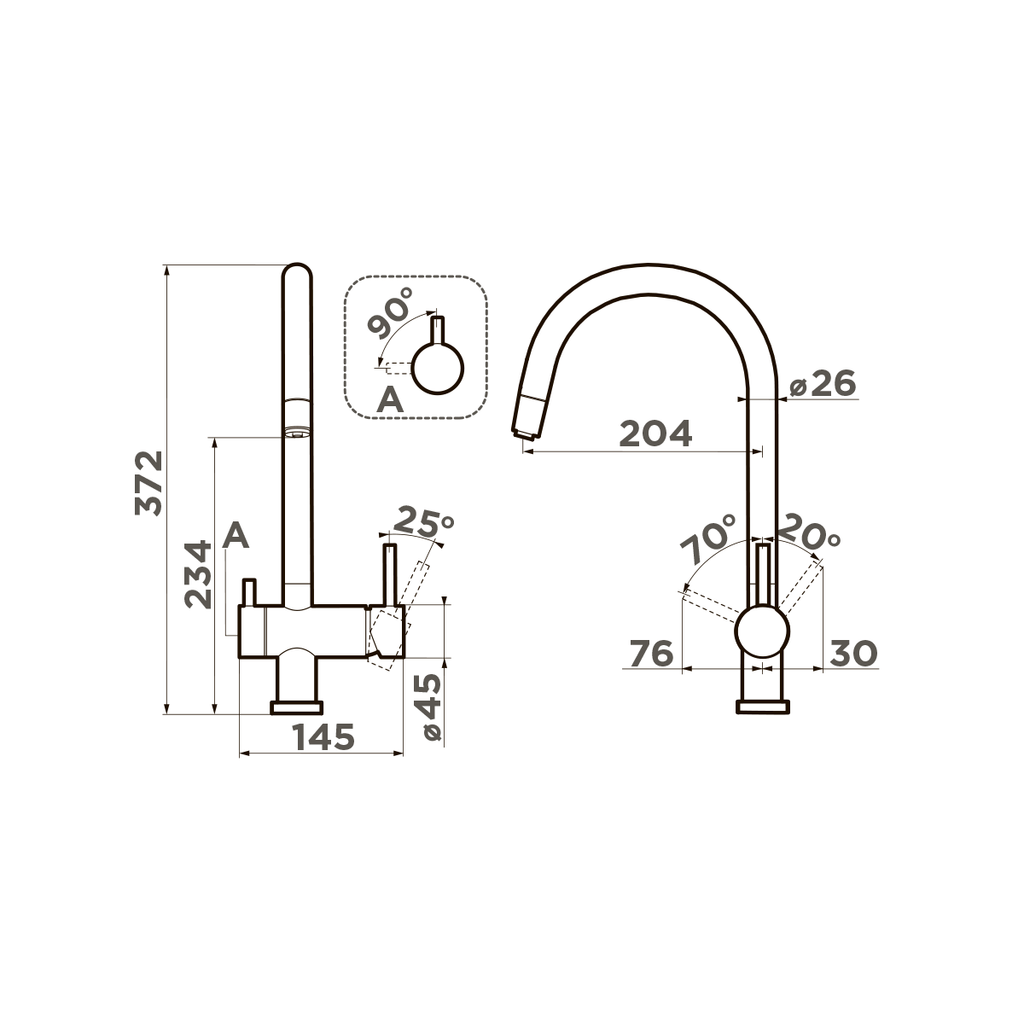 Смеситель Omoikiri Yamada-C 4994224 для кухни