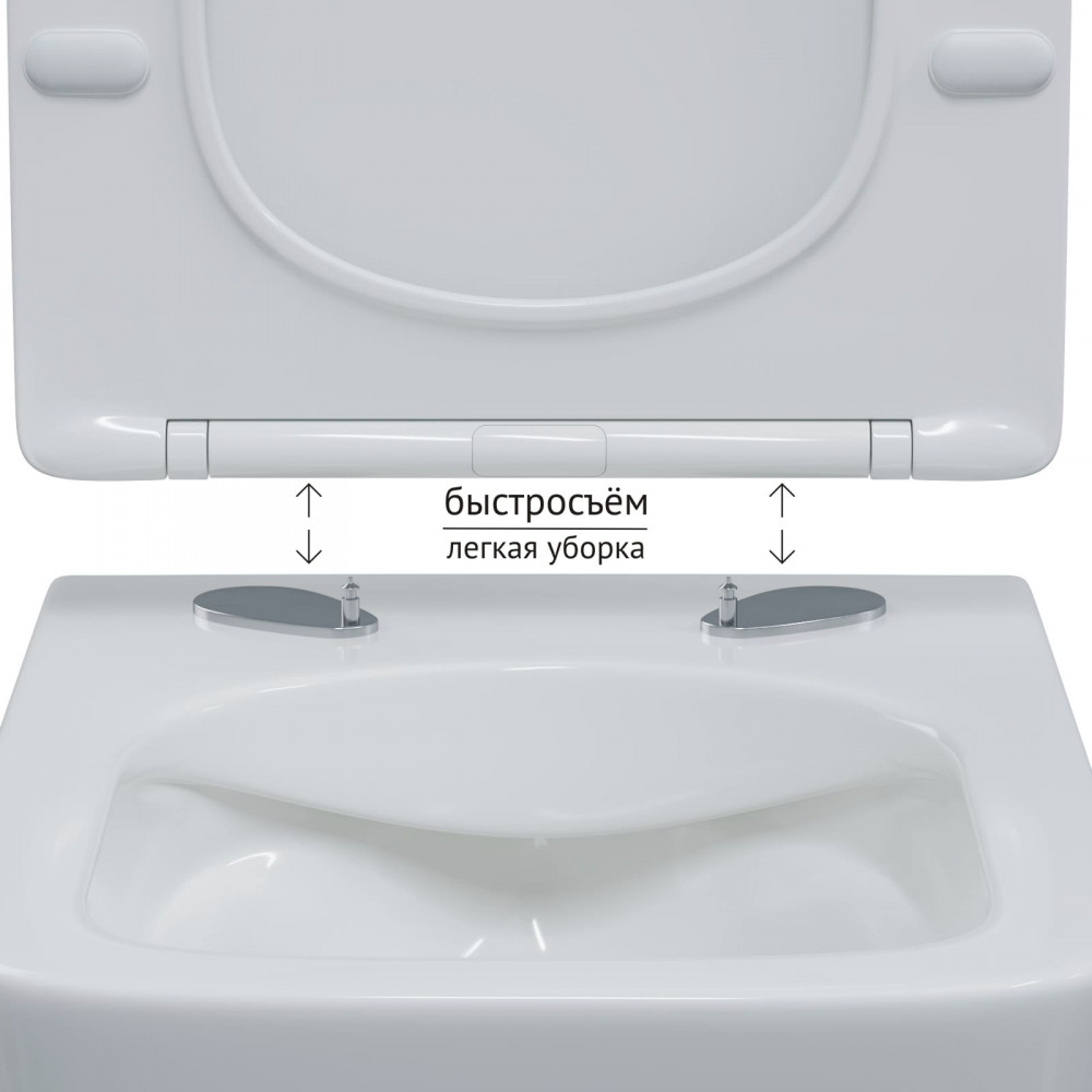 Унитаз подвесной Berges Floe S Rimless 082134 безободковый, белый