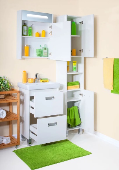 Зеркало-шкаф Бриклаер Палермо 55 с подсветкой