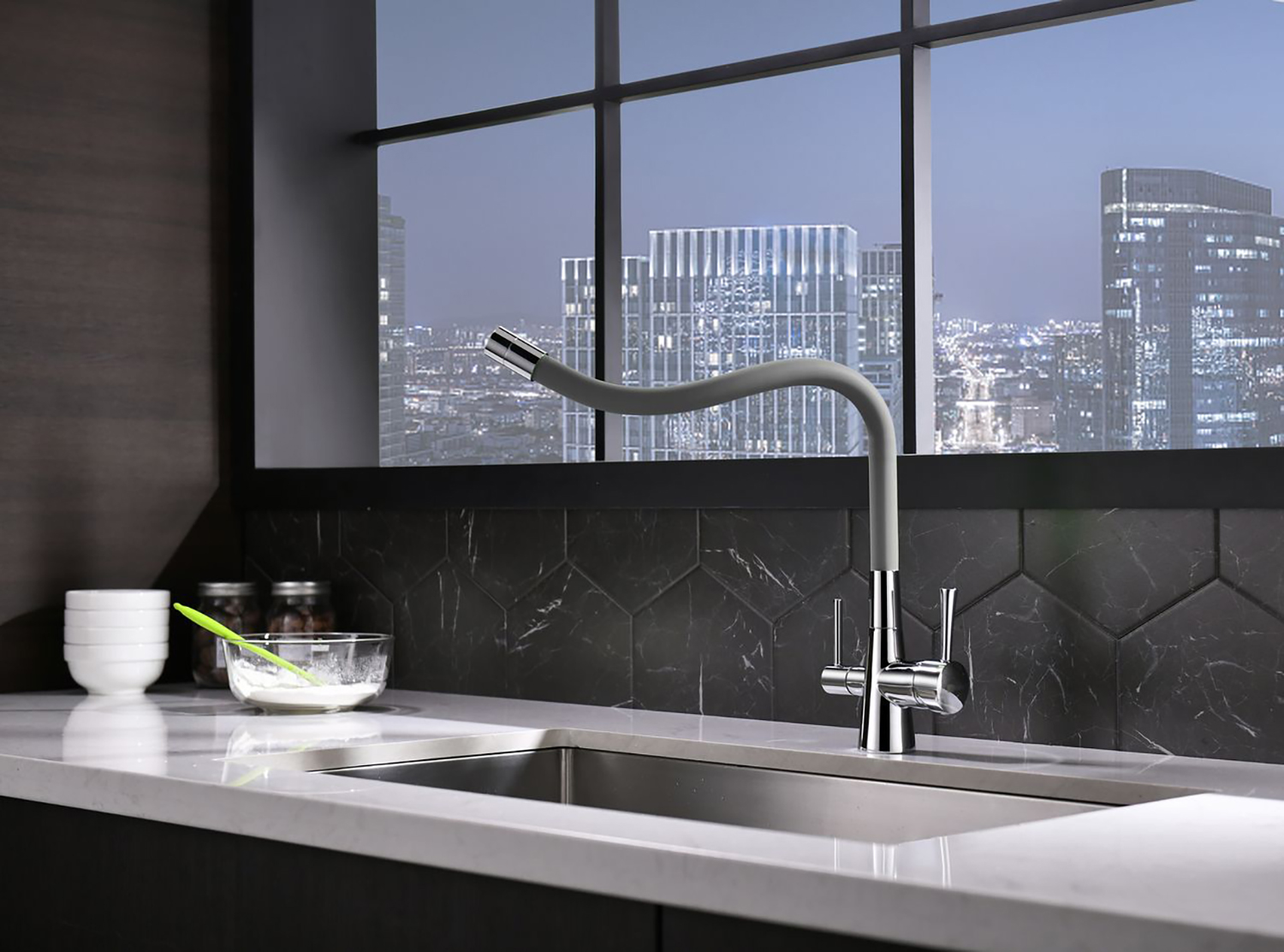 Смеситель Lemark Comfort LM3075C-Gray для кухни с подключением к фильтру с питьевой водой