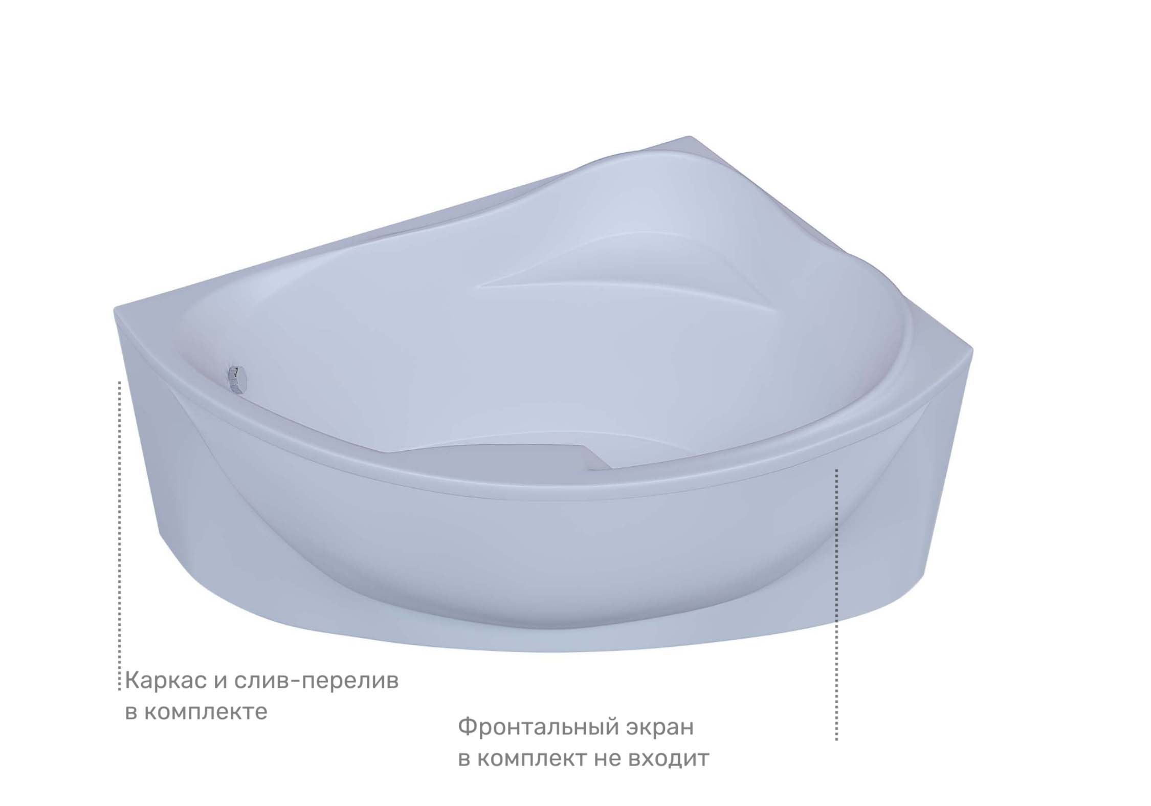 Акриловая ванна Aquatek Альтаир 160х110 ALT160-0000008 правая
