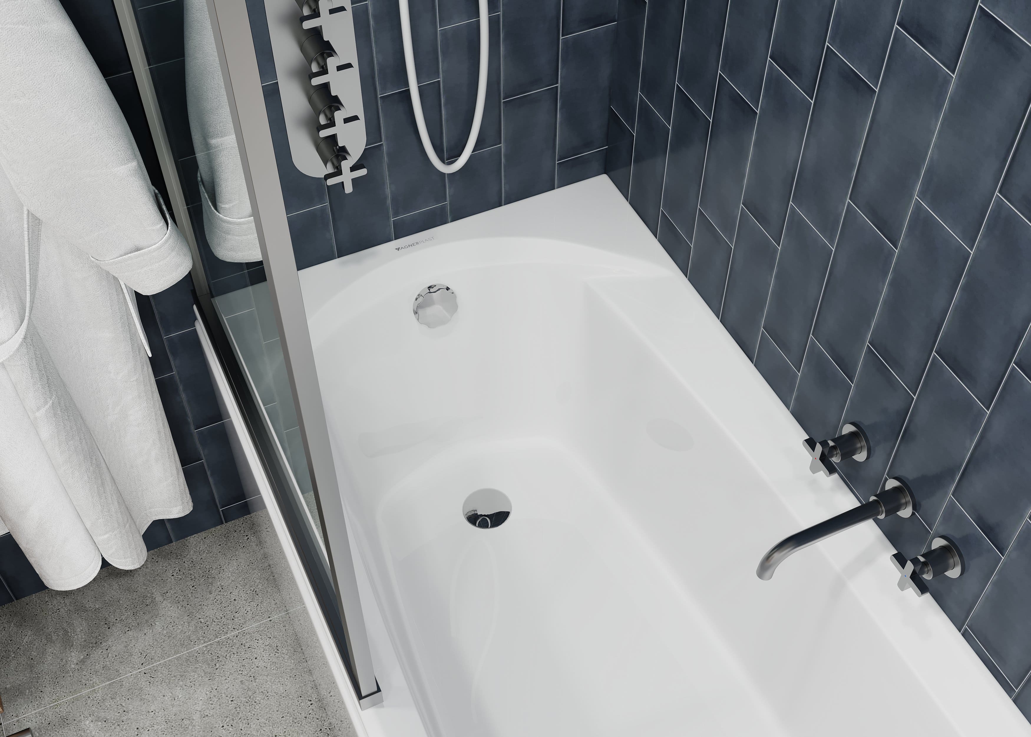 Акриловая ванна VAGNERPLAST Ebony VPBA160EBO2X-04 160х75
