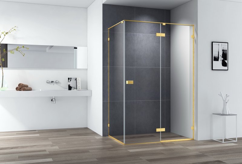 Душевой уголок Cezares AH-1 140х100 золото