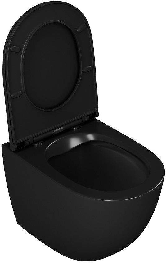 Унитаз подвесной D&K Matrix DT1396025 безободковый, черный