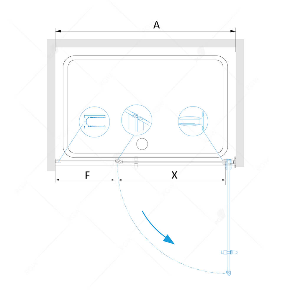 Душевая дверь RGW HO-012 90х195
