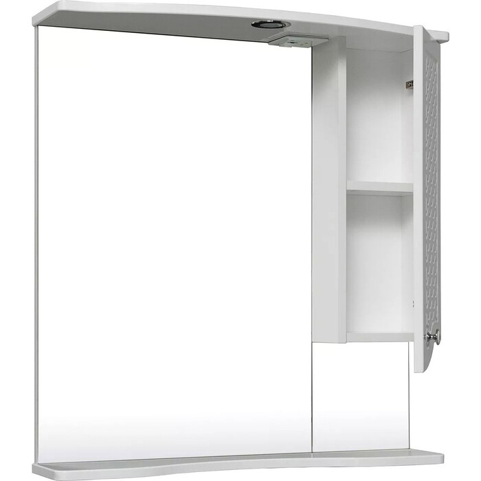 Зеркальный шкаф Runo Милано 75х80 правый, белый
