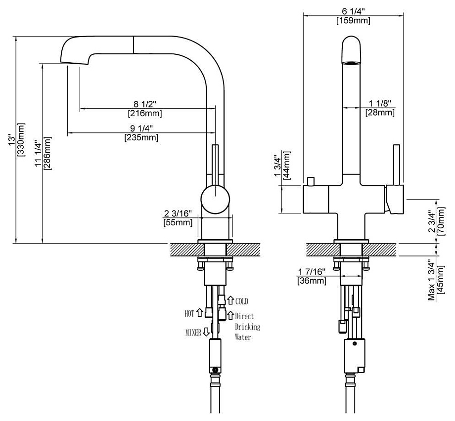 Смеситель для кухни Timo Saona 2346/17FL