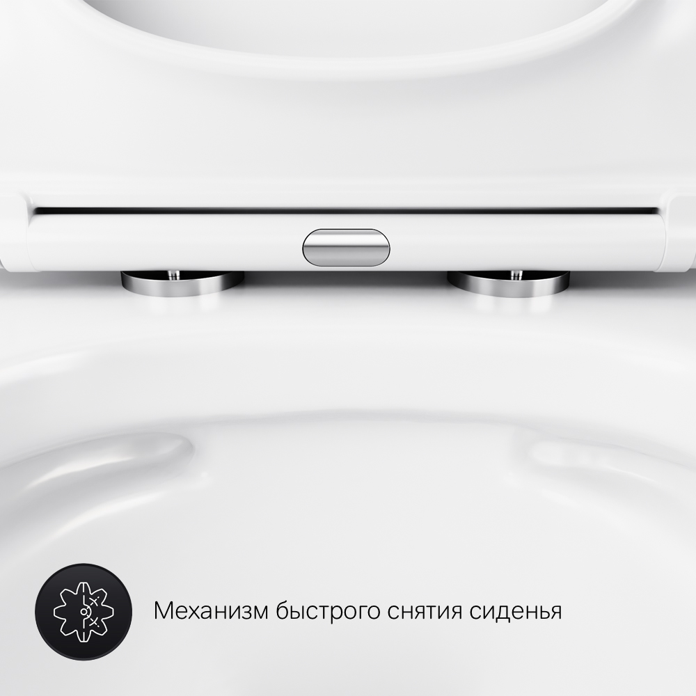 Унитаз подвесной AM.PM Gem с быстросъемным сиденьем микролифт