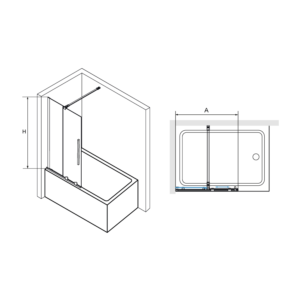 Шторка на ванну RGW SC-47 100х150
