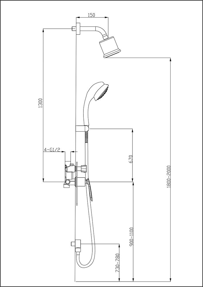 Душевая система Timo Helm SX-4059/00-16SM