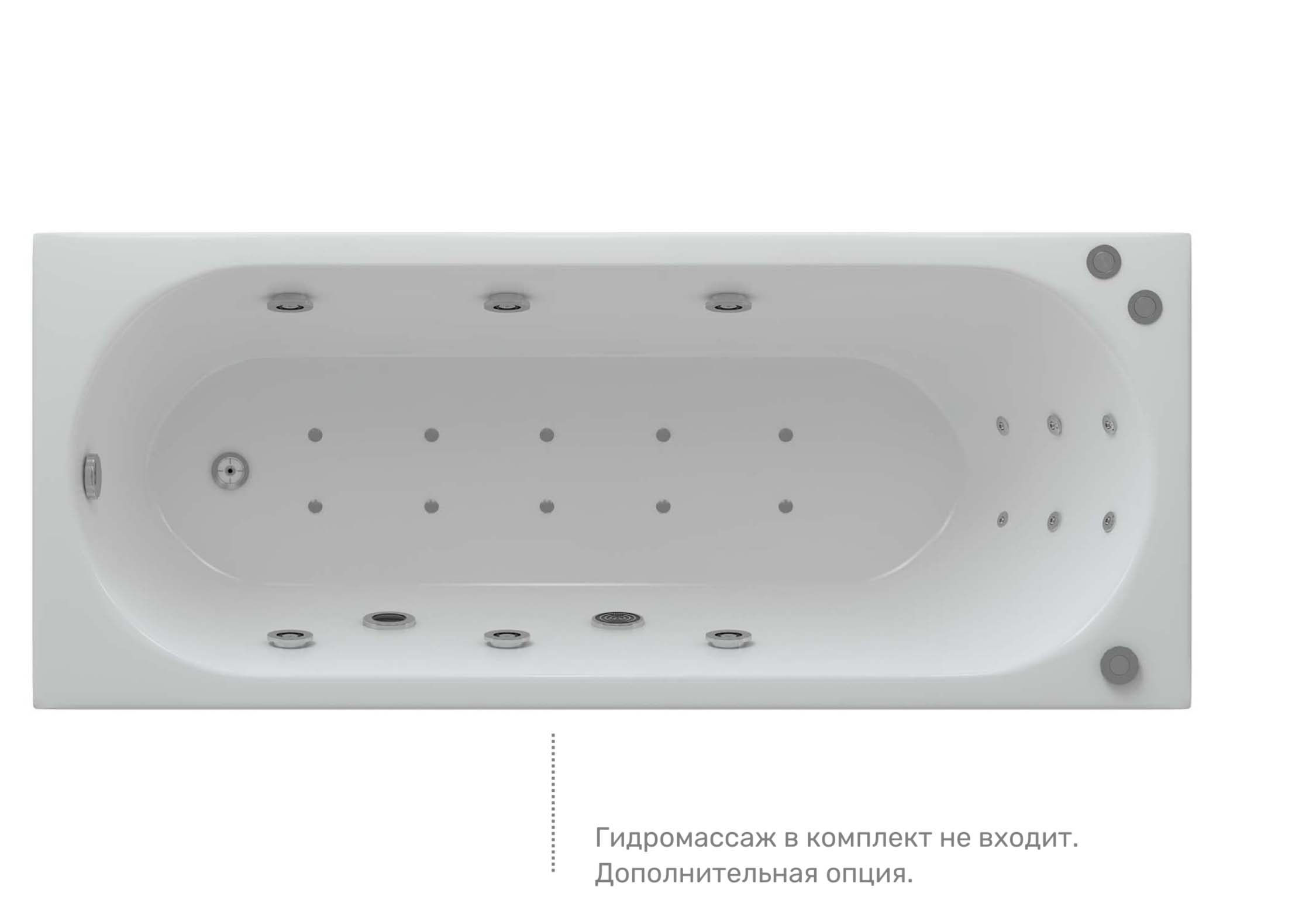 Акриловая ванна Aquatek Оберон OBR180-0000008 180х80 см