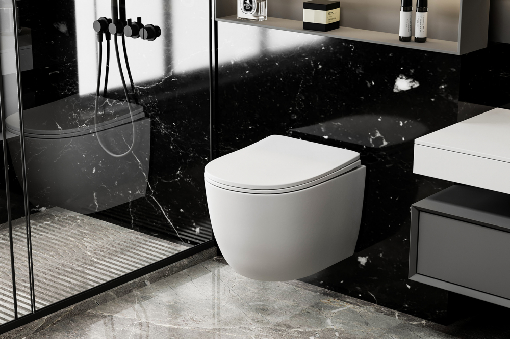 Унитаз Abber Bequem AC1100MW подвесной белый матовый, безободковый