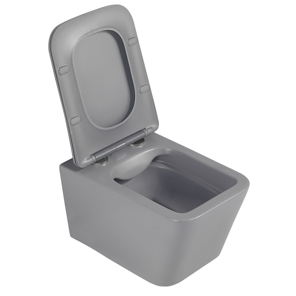 Унитаз Abber Rechteck AC1201MG подвесной серый матовый, безободковый