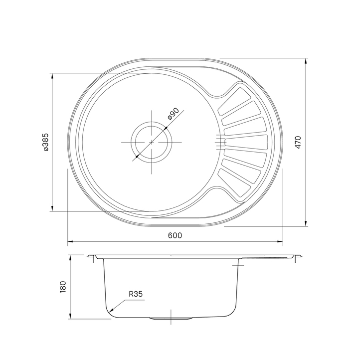 Мойка встраиваемая Iddis Suno S SUN60PDi77
