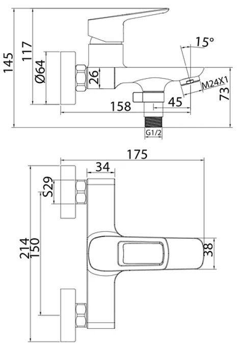 Смеситель для ванны Iddis Spin SPISB02i02WA