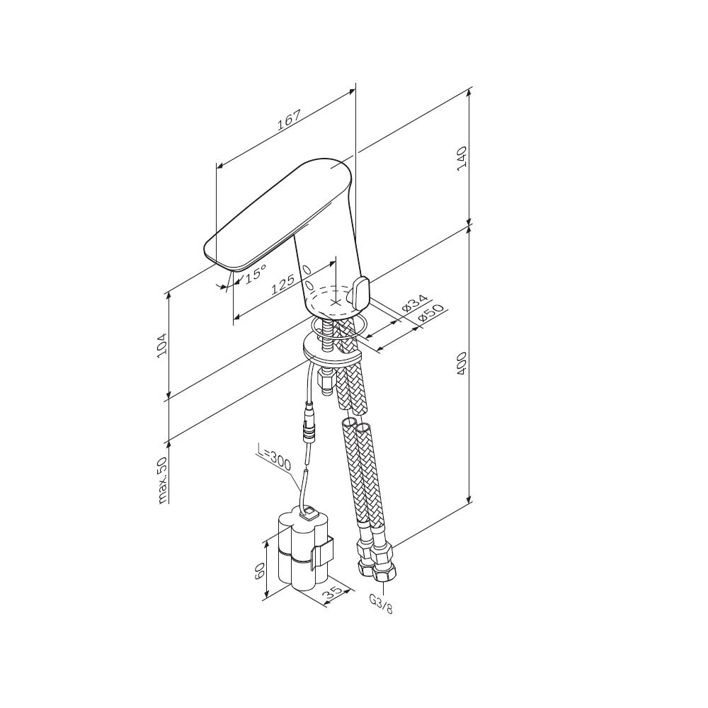Смеситель для раковины AM.PM Inspire V2.0 F50A02322 сенсорный