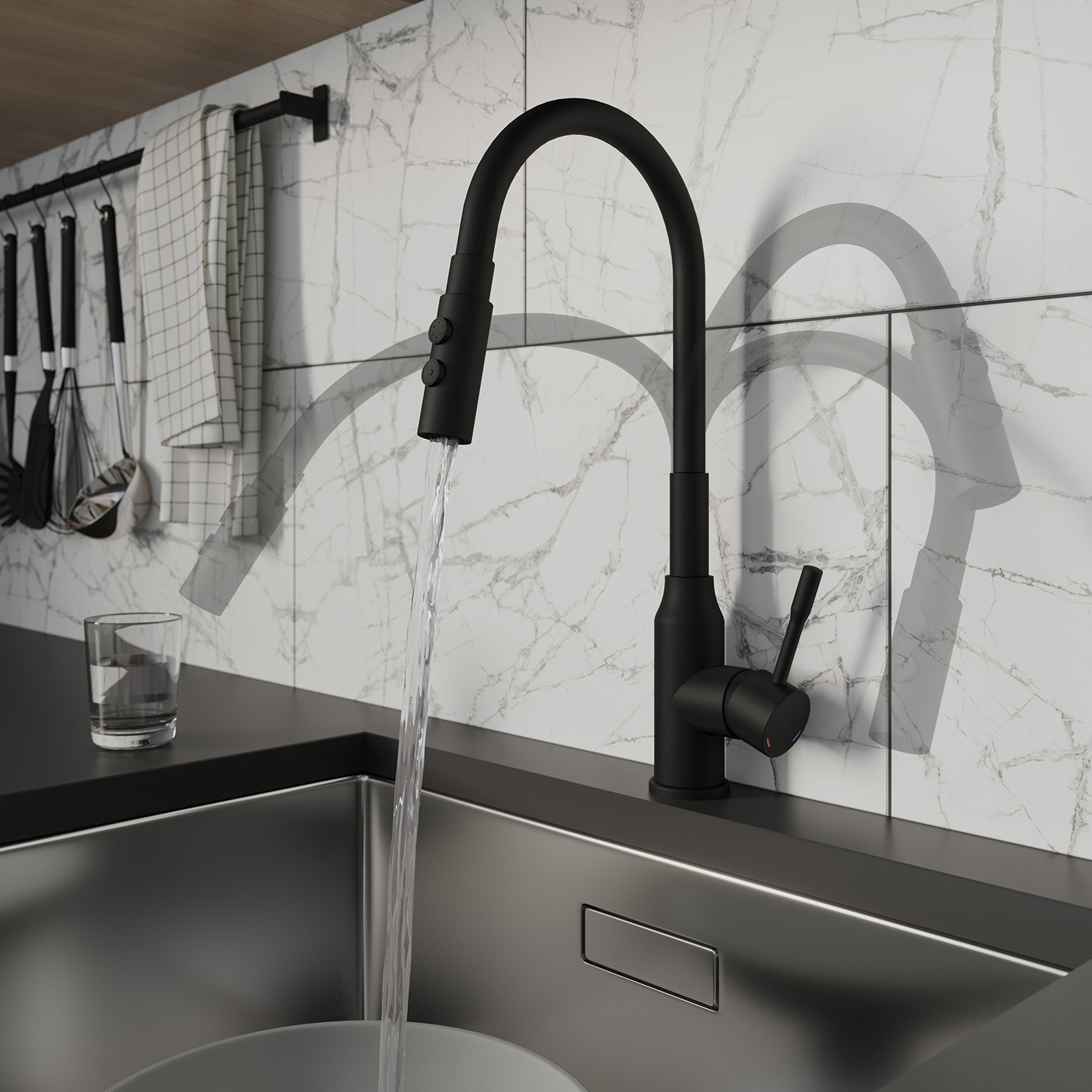 Смеситель для кухни Milardo Meal M01BL2FM05