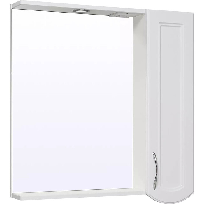 Зеркальный шкаф Runo Неаполь 75х75 правый, белый