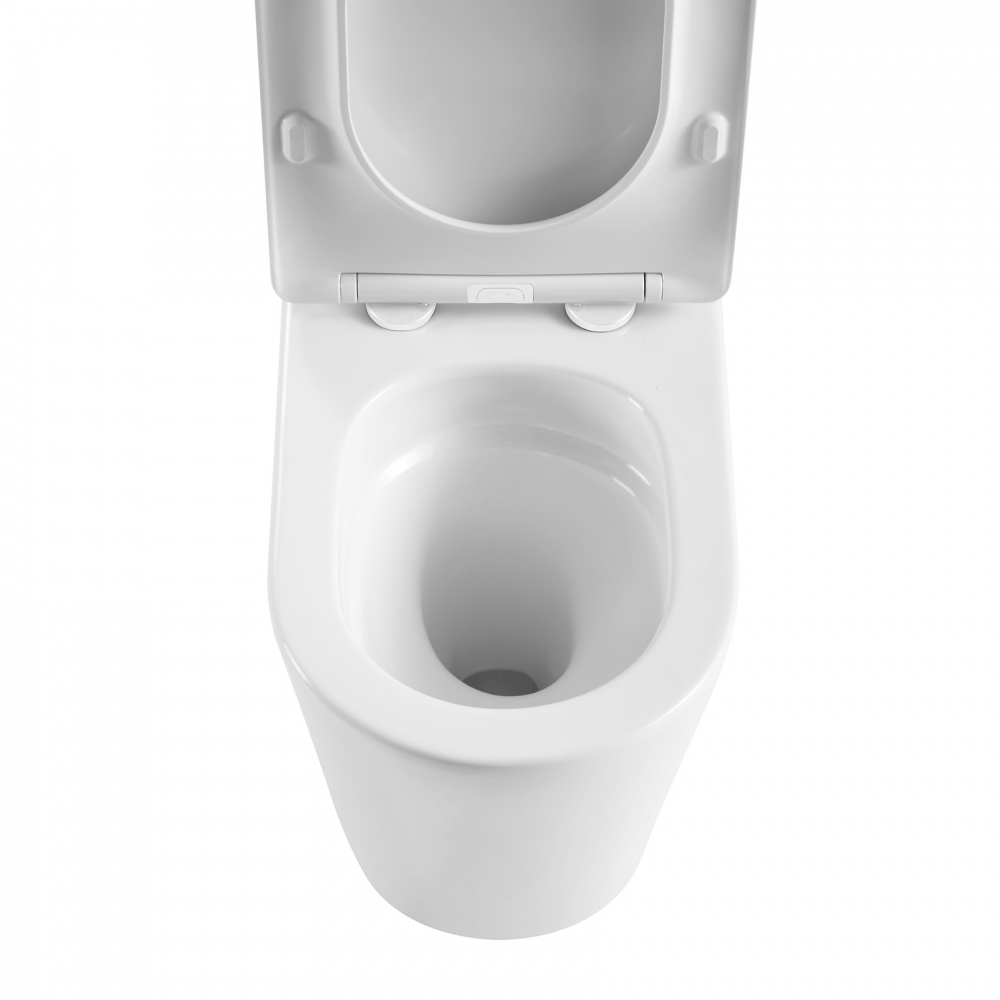 Унитаз Abber Bequem AC1112TMW компакт белый матовый, безободковый, смыв торнадо