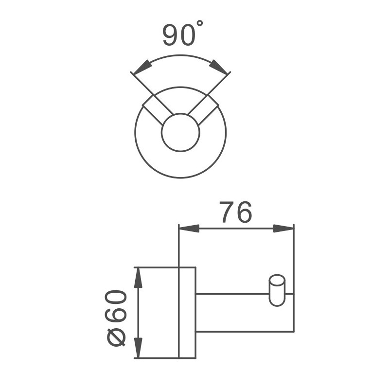 Крючок для ванной комнаты Haiba HB8305-2, сталь
